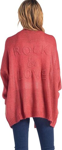 Elan Women's Rock & Love Knit Open Front Cardigan Sweater in Kuwait