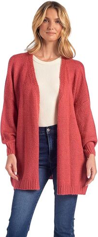 Elan Women's Rock & Love Knit Open Front Cardigan Sweater in Kuwait