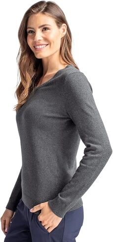 Cutter & Buck Women's Soft Cotton Blend Lakemont Long Sleeve V-Neck Sweater in Saudi Arabia