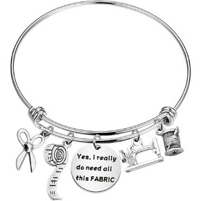 TIIMG Sewing Bracelet Quilting Gifts for Quilters Seamstress Gift Sewing Machine Gifts