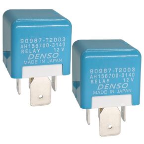 Relay 90987-T2003 (Set of 2), 5 Pins 12V Relay 90080-87025 Replacement - Compatible for Select Avalon Corolla Matrix Sienna Sequoia Highlander Tundra Vehicles