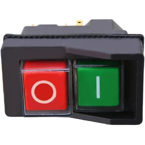Jyving 1pc Electric On Off Switch Red Green Button for Cement Concrete Mixers 240V
