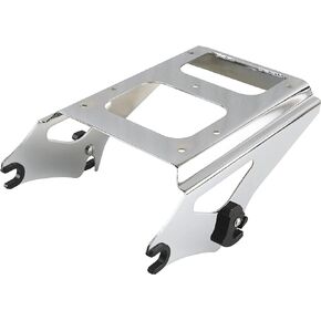 YHMOTO Detachable Two 2-Up Tour Pack Pak Mounting Luggage Rack for Harley Touring Road King Street Glide Road Glide 2009-2013 (Black or Chorme) (Chrome)