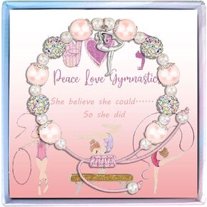 Gymnastics Gifts for Girls 8-10 Gymnastics Gifts Gymnastics Party Favors Supplies Gymnastics Bracelet Jewelry Gymnastics Inspirational Team Gifts for Gymnast