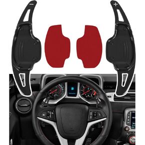 Aluminum Steering Paddle Shifter Extension Cover Trim Interior Accessories for Chevy Chevrolet Camaro 2012 2013 2014 2015 Red