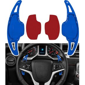 Aluminum Steering Paddle Shifter Extension Cover Trim Interior Accessories for Chevy Chevrolet Camaro 2012 2013 2014 2015 Red in Kuwait