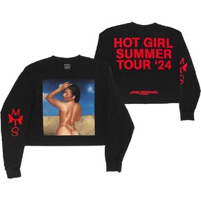 Megan Thee Stallion Official Merch Hot Girl Summer Tour Cropped Long Sleeve T-shirt