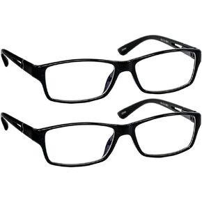 TruVision Readers Blue Light Blocking Reading Glasses 9604HP - 2 PK - Black - 1.25