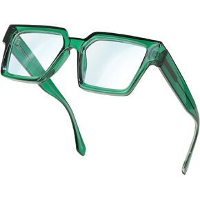Blue Light Blocking Glasses Rectangle Chic Preppy Look MultiColor Frame for Women Men KELLY
