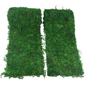2 Pcs Moss Table Runner 6" x 55" Green Moss Roll for Fairy Gardens Wedding Woodland Decor Moss Grass Table Runner Preserved Moss Mat for Crafts Party 15x140cm