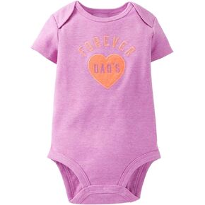 Carter's Baby Girls' Graphic Slogan Bodysuit (Baby) Forever Dads