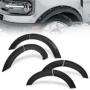 TECTICO Wheel Fender Flares متوافقة مع Bronco Sport 2021 2022 2023 2024، واقي غطاء العجلة الأمامية والخلفية، مجموعة الإطارات الجانبية، 4 قطع in Kuwait