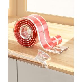 Edge Protector for Baby Table Corner Protector Baby Proof Corners and Edges Silicone Clear Strong Adhesive Soft 0.4in 16.5ft(5m)