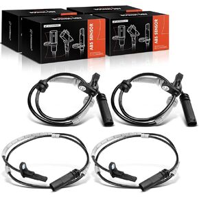 A-Premium ABS Wheel Speed Sensor Compatible with BMW Models - 320i, 328d, 328i, 330e, 330i, 335i, 335is, 340i, 428i, 430i, 435i, 440i, 228i, 230i - Front and Rear, Driver and Passenger Side 4-PC Set