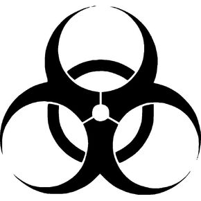 Bio-Hazard 5.5" Hazardous Symbol Decal Sticker for Cars Laptops Tablets Skateboard - Black