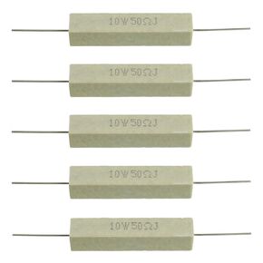 BOJACK Ceramic Cement Resistor 10W 10 ohm Resistance 5% Ceramic Wire Wound Resistors（Pack of 5 pcs）