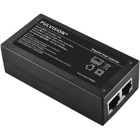 POE Injector 2.5Gbps Gigabit PoE Power Supply Module 1000/2500Mbps Power Over Ethernet RJ45 Port Plug and Play 15W Output 48v/52v IEEE802.3af Standard