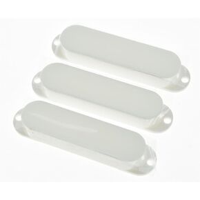 KAISH ST Strat Closed Single Coil Guitar Pickup Cover Sealed Guitar Pickup Covers for Stratocaster/Strat White