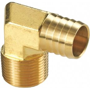 1 "خرطوم بار الكوع X 3/4 ذكر NPT تركيب الأنابيب النحاسية الموضوع غاز الوقود المياه (2 حزمة) ضمان مدى الحياة