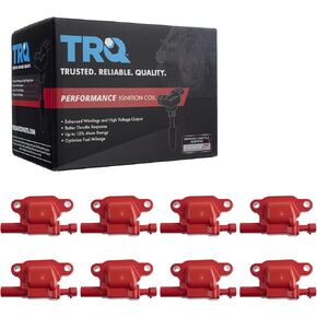 TRQ Premium High Performance Engine Ignition Coil Set Square Style for Chevy GMC Cadillac