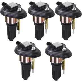 YHTAUTO Set of 5 Ignition Coil Pack Replacement for Chevy GMC Isuzu Hummer Saab Buick, Trailblazer Colorado Canyon Envoy H3 Ascender i-280 i-290 i-350 Bravada 9-7x 2.8L 2.9L 3.5L 4.2L Replace C1395