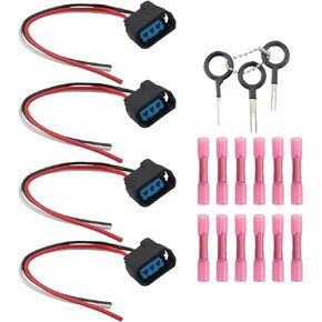 Carbhub 4 Set Ignition Coil Connector Plug pigtail Fit for Honda Civic CRV S2000 Acura RSX K Series Replace 30520-RDJ-A01, 673-2302