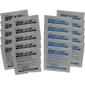 Pinpoint® High-Precision pH Calibration Fluids Kit (pH Buffer Solution), 20 Piece Set - 7.000, 10.000