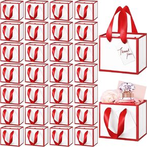 Yeaqee 50 Pcs Mini Metallic Foil Gift Bags with Handles 4x4.75x2.25'' Tiny Thank You Favor Bags Bulk with Tag for St. Patrick's Day Easter Wedding Favor Birthday Party Bridal Shower (Black, Gold)