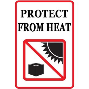 Protect from Heat Warning Stickers, 2 x 3 Inch Protect from Heat Safe Shipping Handling Caution Sign Labels (300 Pcs)