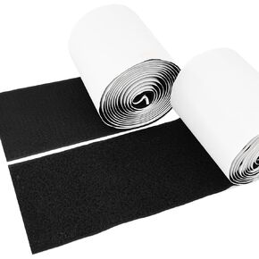 4 Inch x 8.2 Feet Hook and Loop Tape with Adhesive, Strips with Adhesive for Couch Cushions, Nylon Heavy Duty Strips, Wall Hanging Strips for Home School Office