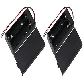 18650 Battery Holder Bundle with Wire,4pcs 18650 Battery Holder Case 3.7V, 1/2/3/4 x 3.7V Series DIY Battery Storage Boxes, 1/2/3/4 Slots Black Plastic Batteries Case for 18650 Battery in Saudi Arabia