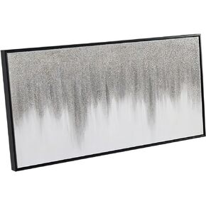 Wall Art Painting, 100% Hand Painted White and Grey Decor Oil Painting, Modern Minimalist Txtured Wall Decor Picture, Handmade Abstract Canvas Artwork, Home Decorative Art Work,Ready to Hang 40X20in