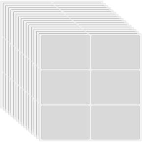 100 Pieces Clear Self Stick ID Transparent Card Overlay PVC ID Card Labels Clear ID Card Protective Overlay Transparent Cards Covered with Plastic Film, 2.05 x 3.3 Inch