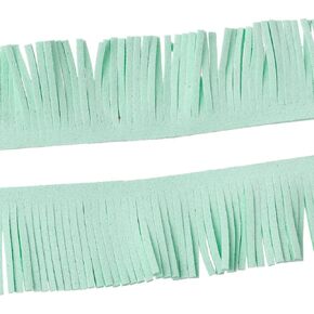 Faux Suede Fringe Tassel Trim 30mm(1 1/8"), 2 M (White)
