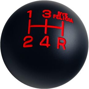 DEWHEL Black/Red Bye Felicia 5 Speed Imprinted Manual Transmission Shift Knob Weighted M12x1.25 M10x1.5 M10x1.25 M8x1.25