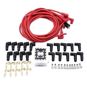 4041R Red Spark Plug Wire Set- 8mm - Super Stock Universal with Graphite Core - Red Wire with Red 90 Degree Boots
