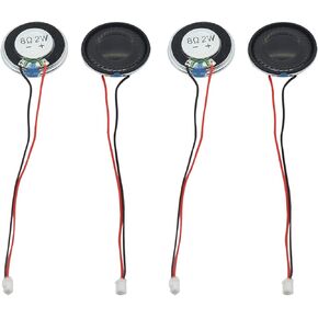 Round Micro Speaker,4Pcs 28mm 2W 8 ohm Round Internal Magnetic Speaker Loudspeaker,Mini Loudspeaker,for Laptop, Tablet, Walkie-Talkie, Video Player