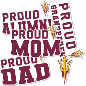 Desert Cactus Arizona State University ASU Sticker Vinyl Decal Laptop Water Bottle Car Scrapbook (Family Full Sheet)