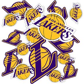 Desert Cactus Los Angeles Lakers LA NBA Officially Licensed Sticker Vinyl Decal Laptop Water Bottle Car Scrapbook (Type 1-1)