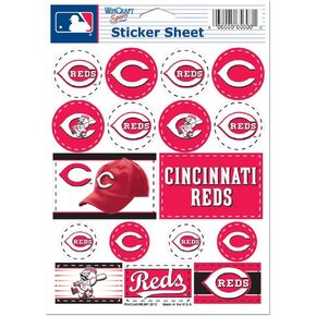 MLB Cincinnati Reds Vinyl Sticker Sheet, 5" x 7"