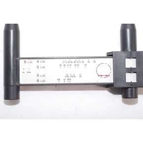 eoocvt Bolt Pattern Sliding Measuring Tool Wheel Rim 527 Gauge 4 5 6 8 Lug PCD Ruller