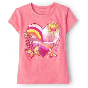 The Children's Place girls Heart Short Sleeve Graphic T Shirt in Saudi Arabia