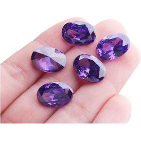 5 Pcs Unheated Natural Gemstone Mined Sri-Lanka Violet Sapphire 10mmx14mm Oval Cut Gem