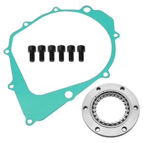 Starter Starting Clutch One Way Bearing Gasket for Yamaha Warrior 350 Raptor 350 Big Bear 350 Kodiak 400 Moto-4 350, OEM# 5KM-15590-00-00 1UY-15590-01-00