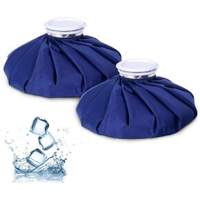 Ice Pack, Ice Bags for Injuries Reusable 2Packs, 11" Ice Bags Hot Water Bag for Hot & Cold Therapy and Pain Relief, No-Leak Elastic Breathable Ice Bag, Size 11", Blue