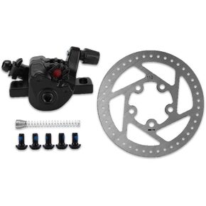 Akozon Disc Brake Caliper, Electric Scooter Disc Wheel Brake Kit, 110mm Disc Rotor Replacement For M365/Pro Electric Scooter