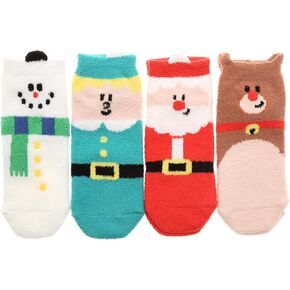 MIRMARU Premium Soft Warm Microfiber Plush Fuzzy Socks- Women's Winter Fluffy Cute Animal Slipper Socks