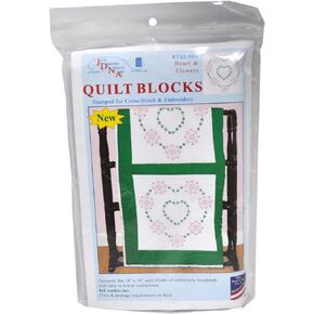 Jack Dempsey Needle Art Heart # Flowers, White