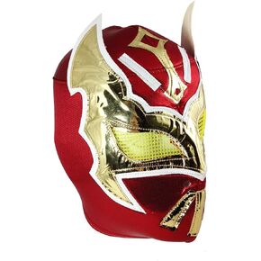 قناع المصارعة Lucha Libre للكبار من SIN CARA (مناسب تمامًا) - أحمر in Kuwait