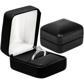 Prestige & Fancy Elegant PU Leather Ring Box - for your Wedding ring- Engagement ring, jewelry gift box for all rings, girls Ring gift box, (Turquoise)